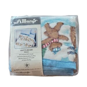 Vintage St. Mary's Matt's Bears Twin OR Full Blanket